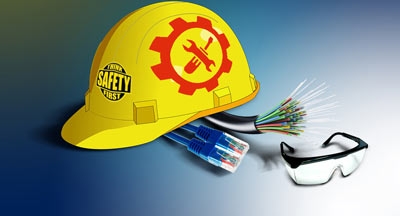 ایمنی کار در محیط کار فیبرهای نوری